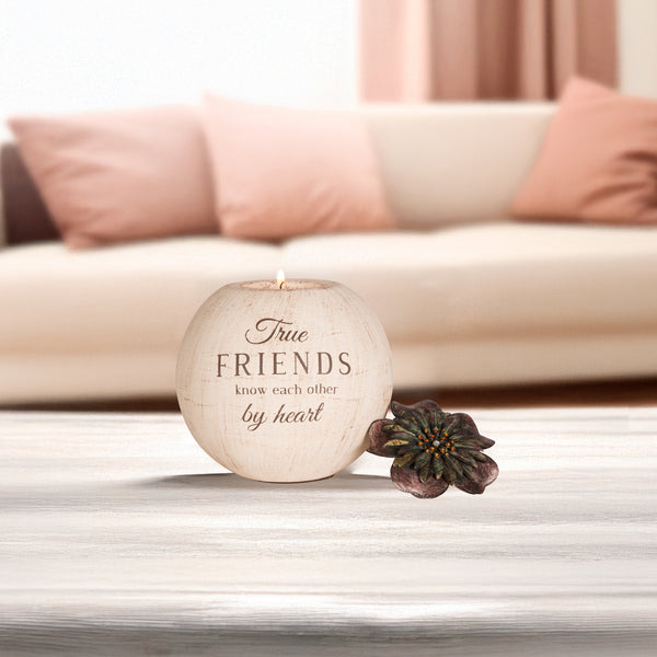 Pavilion Gift Company True Friends 5" Round Tealight Candle Holder