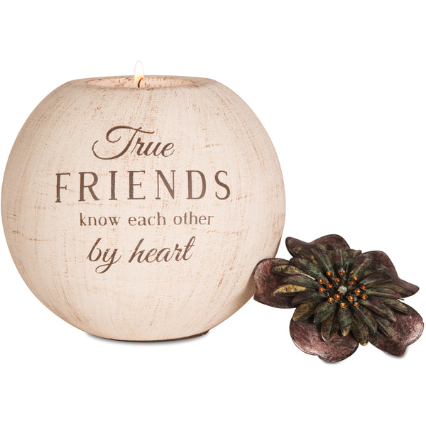 pavilion gift company True Friends 5" Round Tealight Candle Holder