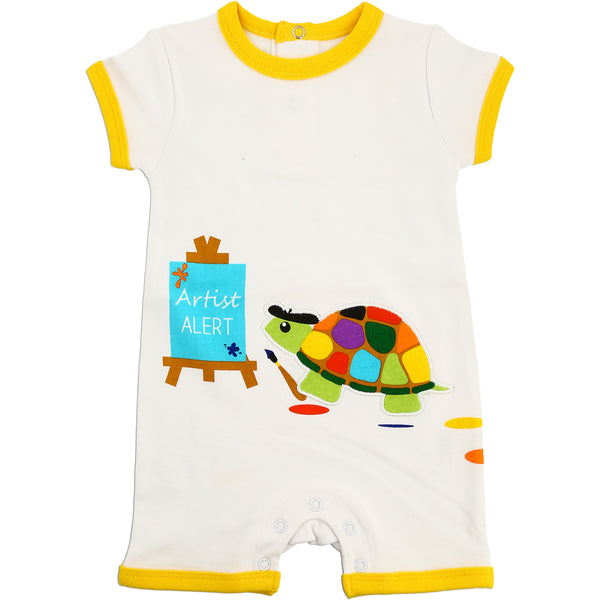 pavilion gift company Turtle Artist 6-12 Months Romper