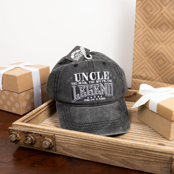 Pavilion Gift Company Uncle Black Washed Cotton Twill Hat