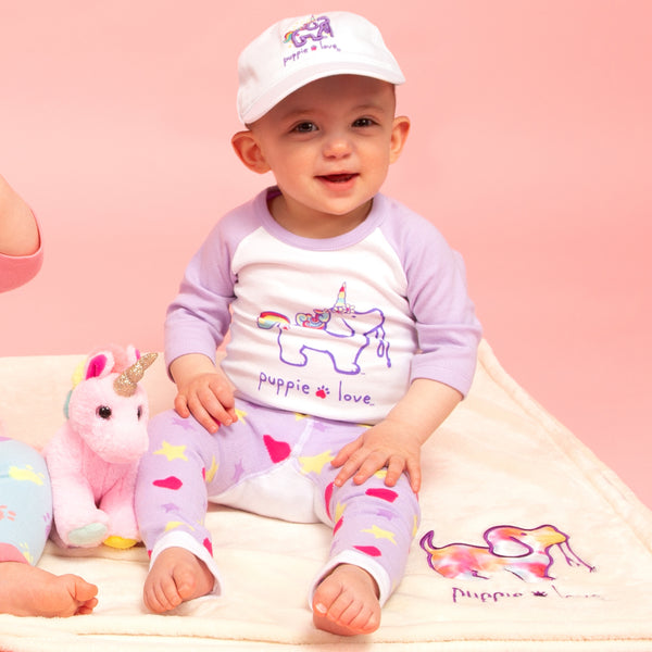 Pavilion Gift Company Unicorn 18"-19" Adjustable Baby Hat 0-12 Months