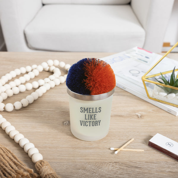 Pavilion Gift Company Victory Blue & Orange - 5.5 Oz - 100% Soy Wax Candle With Pom Pom Lid Scent: Tranquility
