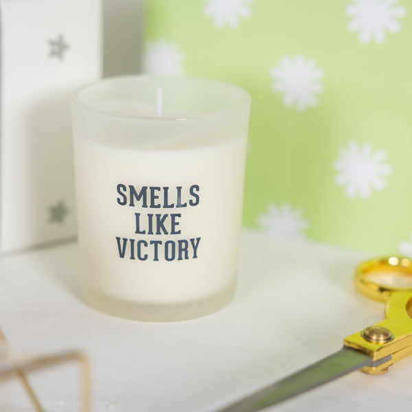 Pavilion Gift Company Victory White - 5.5 Oz - 100% Soy Wax Candle With Pom Pom Lid Scent: Tranquility