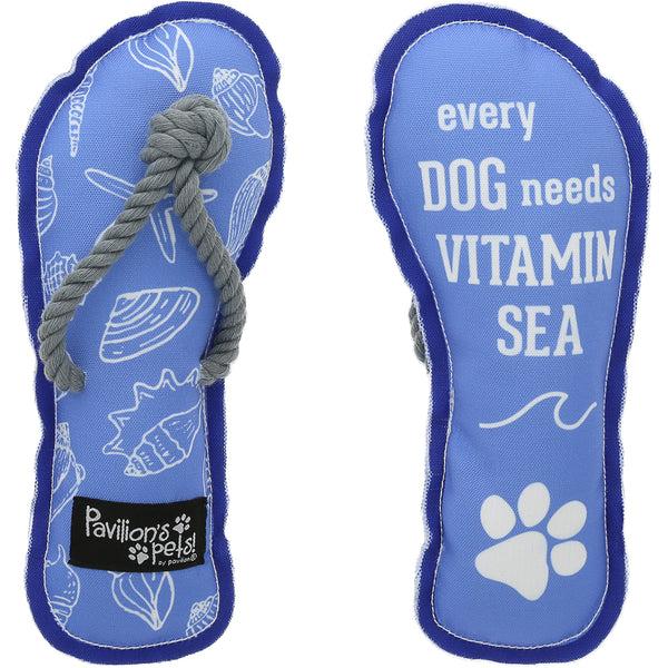 pavilion gift company Vitamin Sea 9" Canvas Dog Toy with Rope