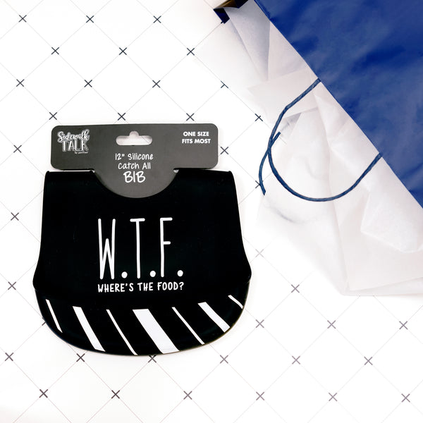 Pavilion Gift Company W.T.F. 12" Silicone Catch All Bib