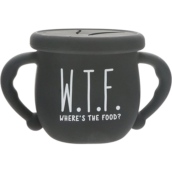 pavilion gift company W.T.F. 3.5" Silicone Snack Bowl with Lid