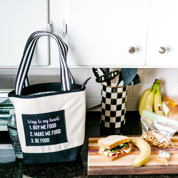 Pavilion Gift Company Ways To My Heart Insulated Canvas Lunch Tote