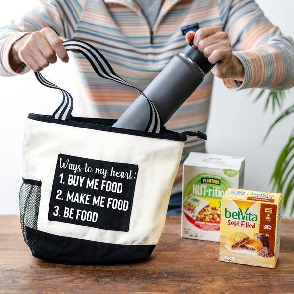 Pavilion Gift Company Ways To My Heart Insulated Canvas Lunch Tote