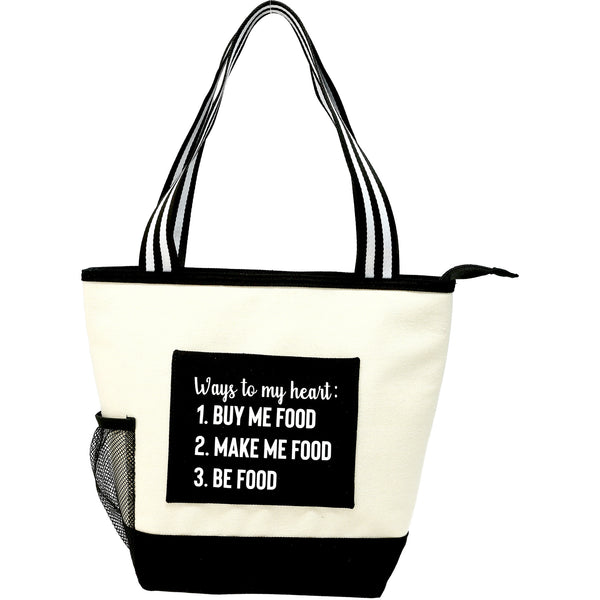 pavilion gift company Ways to My Heart Insulated Canvas Lunch Tote