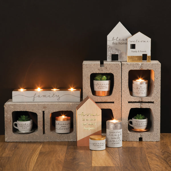 Pavilion Gift Company Welcome 4.75" X 1" X 6" Cement House