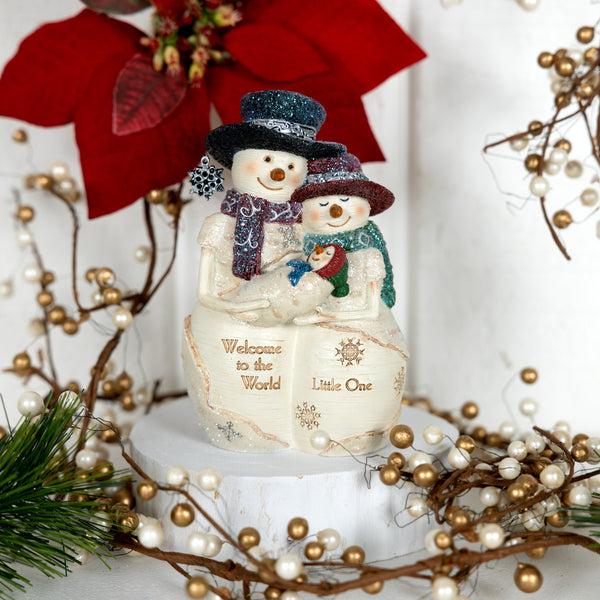 Pavilion Gift Company Welcome 5" Snowcouple Holding Snowbaby