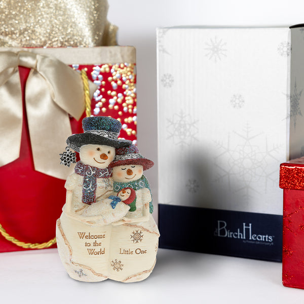 Pavilion Gift Company Welcome 5" Snowcouple Holding Snowbaby