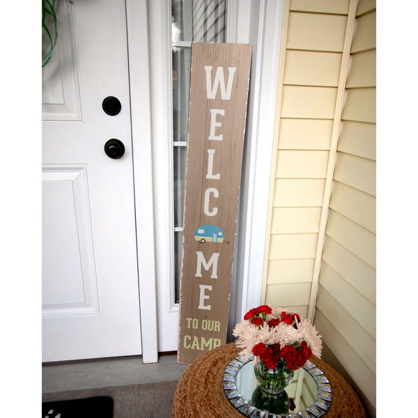 Pavilion Gift Company Welcome To Camp 48" Wooden Sign