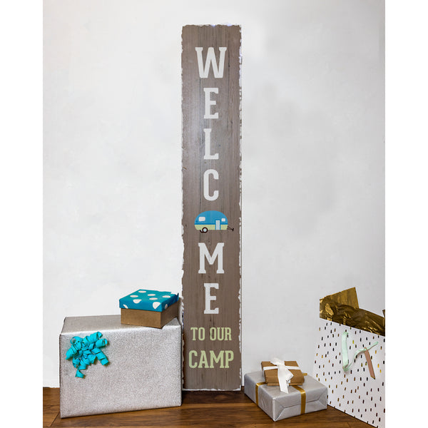 Pavilion Gift Company Welcome To Camp 48" Wooden Sign