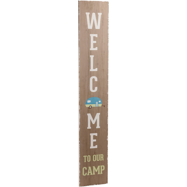 pavilion gift company Welcome to Camp 48" Wooden Sign
