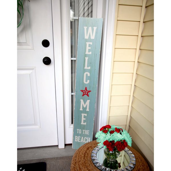 Pavilion Gift Company Welcome To The Beach 48" Wooden Sign