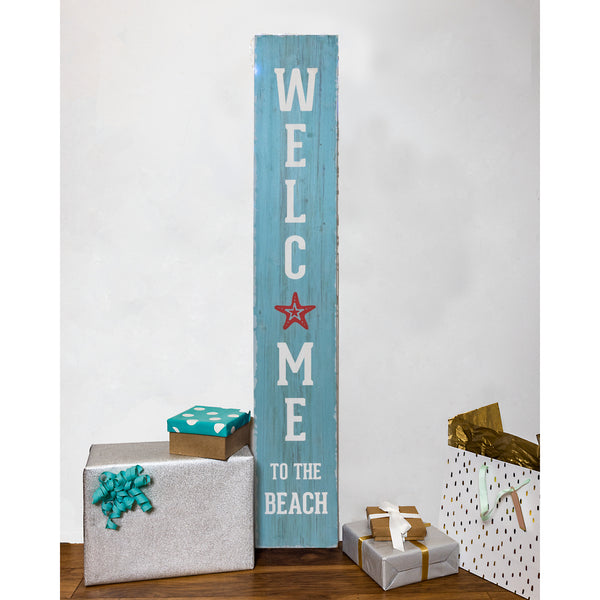Pavilion Gift Company Welcome To The Beach 48" Wooden Sign
