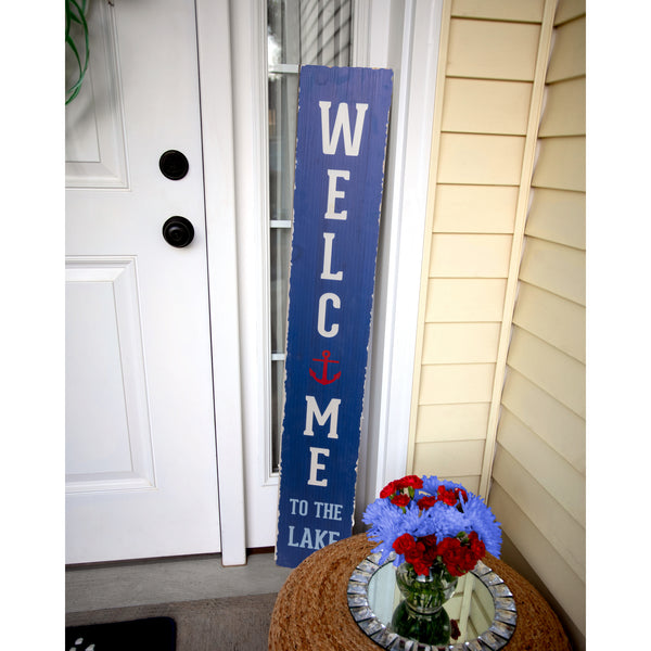 Pavilion Gift Company Welcome To The Lake 48" Wooden Sign
