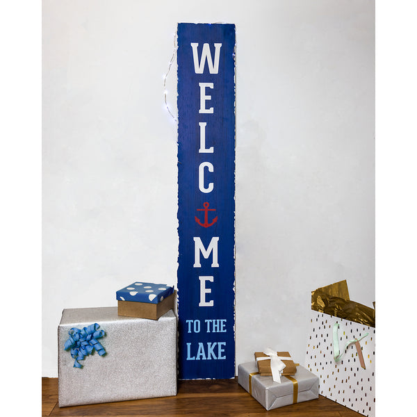 Pavilion Gift Company Welcome To The Lake 48" Wooden Sign