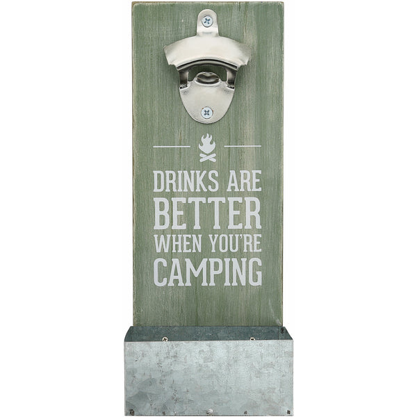 pavilion gift company When Camping 11.5" Wall Mount Bottle Opener