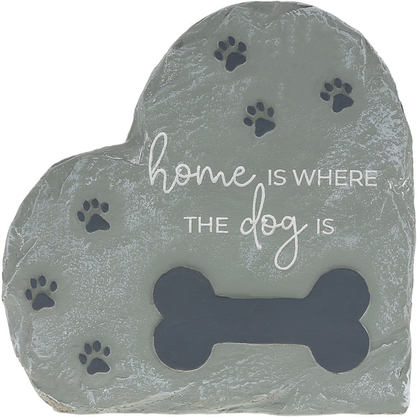 pavilion gift company Where The Dog Is 6" Garden Stone