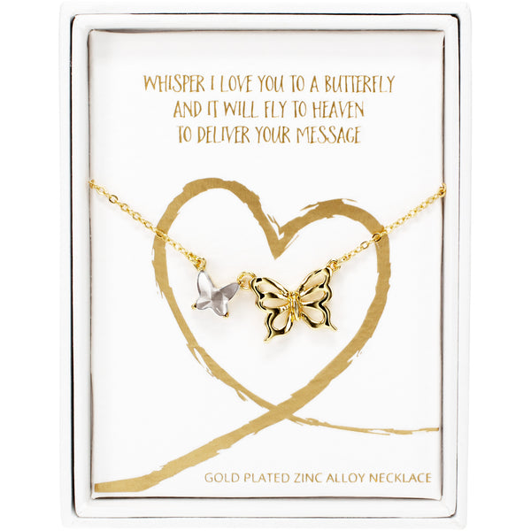 pavilion gift company Whispers 16"-18" Butterfly Memorial Necklace