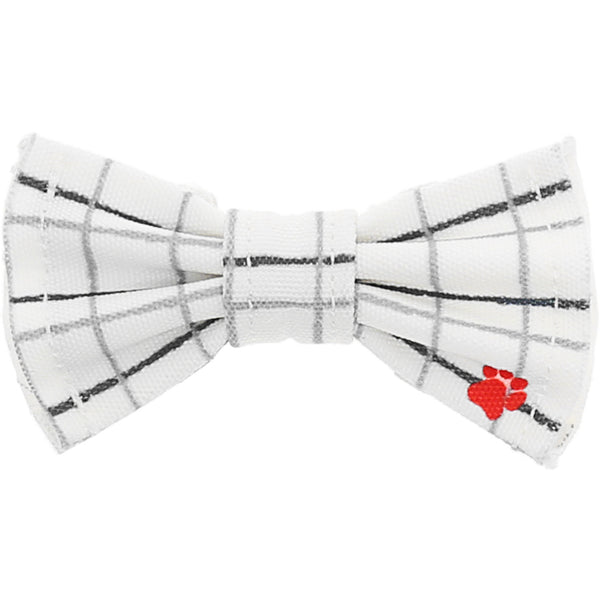 pavilion gift company White Checkered 3" x 1.75" Canvas Pet Bow Tie