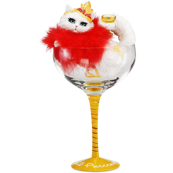 pavilion gift company White Purrrussian 9.25" White Longhair in Gla