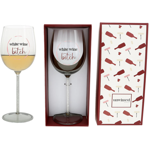 pavilion gift company White Wine Bitch Gift Boxed 17 oz Wine Glass