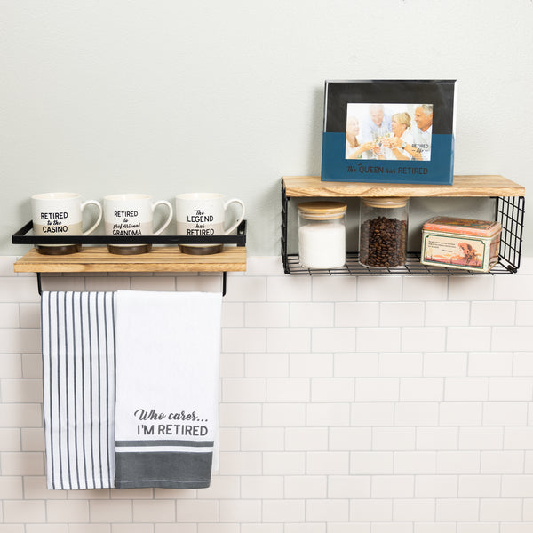 Pavilion Gift Company Who Cares Tea Towel Gift Set (2 - 20" X 28")