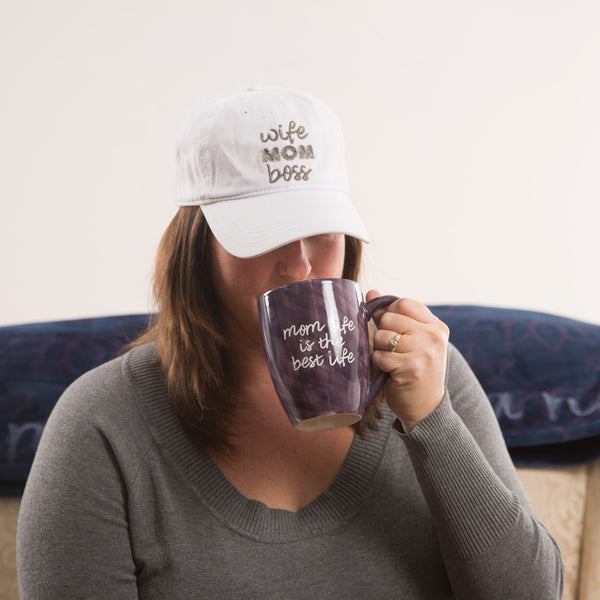 Pavilion Gift Company Wife Mom Boss White Adjustable Hat