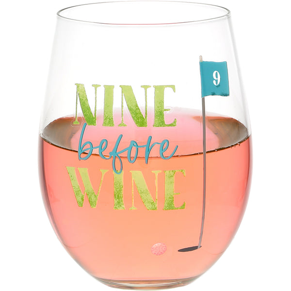 pavilion gift company Wine 18 oz Stemless Wine Glass