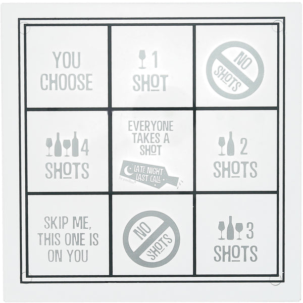 pavilion gift company Wine 9" Shot Glass Tic-Tac-Toe