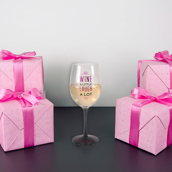 Pavilion Gift Company Wine A Little 12 Oz Wine Glass Tealight Holder