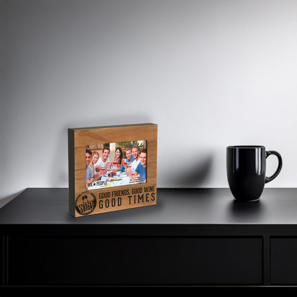 Pavilion Gift Company Wine People 6.75" X 7.5" Frame (holds 4" X 6" Photo)