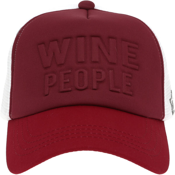 pavilion gift company Wine People Adjustable Maroon Neoprene Mesh Hat