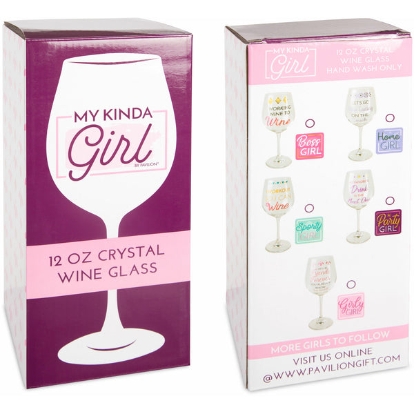 Pavilion Gift Company Wine Tasting 12 Oz Crystal Wine Glass