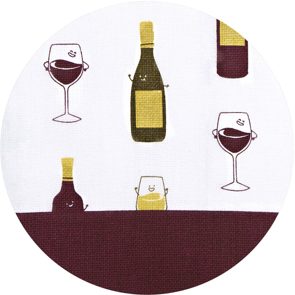 Pavilion Gift Company Wine Tea Towel Gift Set (2 - 19.75" X 27.5")