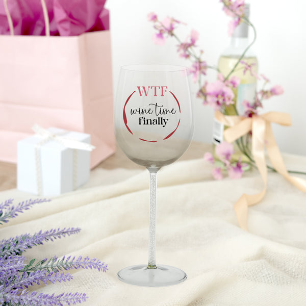 Pavilion Gift Company Wine Time Finally Gift Boxed 17 Oz Wine Glass