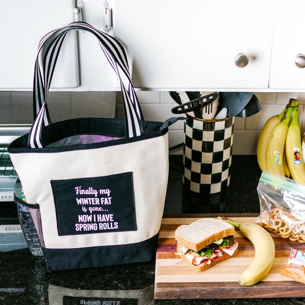 Pavilion Gift Company Winter Fat Insulated Canvas Lunch Tote