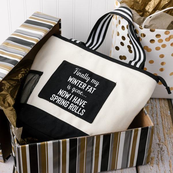 Pavilion Gift Company Winter Fat Insulated Canvas Lunch Tote