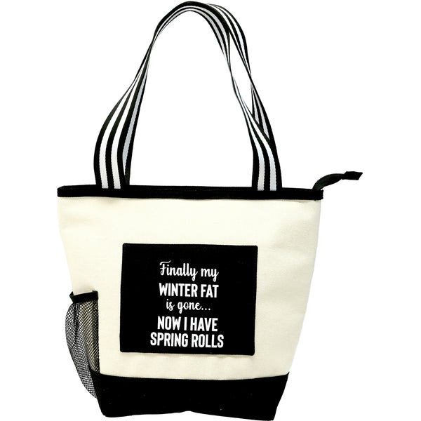 pavilion gift company Winter Fat Insulated Canvas Lunch Tote