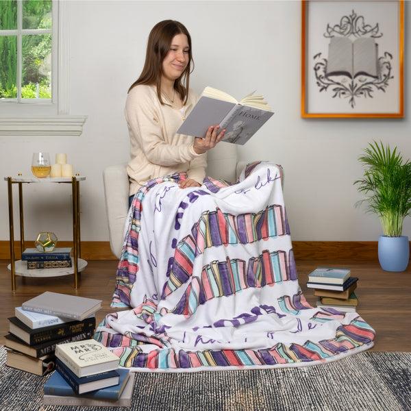 Pavilion Gift Company Without Reading 50" X 60" Royal Plush Blanket