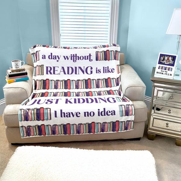 Pavilion Gift Company Without Reading 50" X 60" Royal Plush Blanket