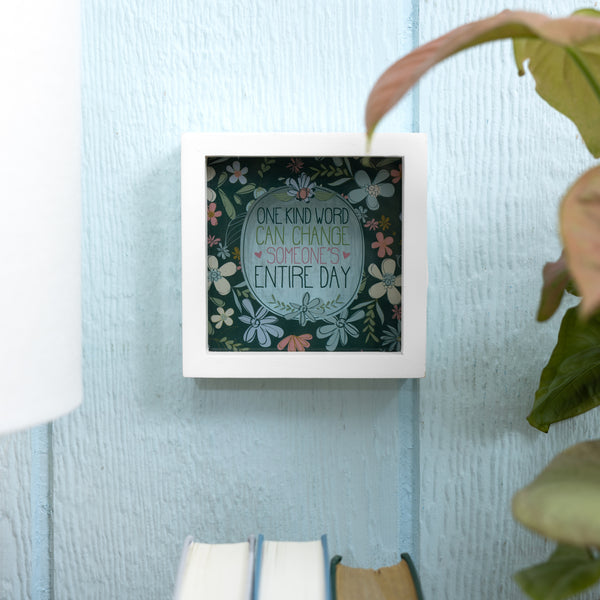 Pavilion Gift Company Word 5" X 5" Framed Glass Plaque