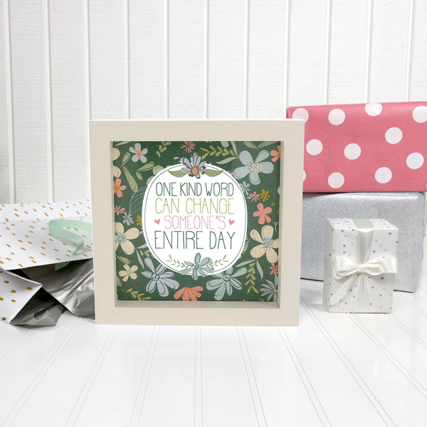 Pavilion Gift Company Word 5" X 5" Framed Glass Plaque
