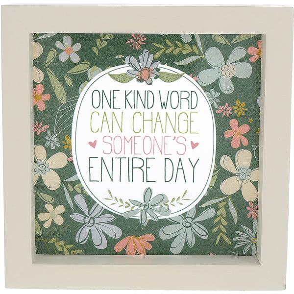 pavilion gift company Word 5" x 5" Framed Glass Plaque