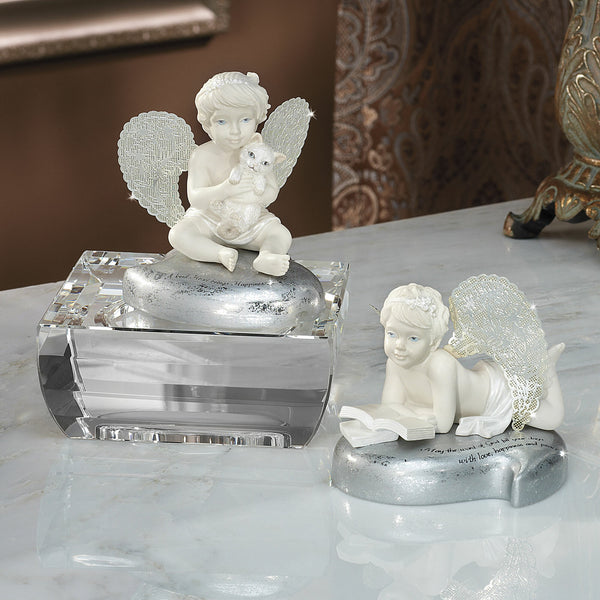 Pavilion Gift Company Word Of God 3.5" Cherub Reading Book