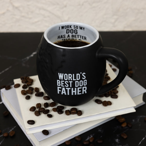 Pavilion Gift Company World's Best Dog Father 20 Oz Embossed Mug