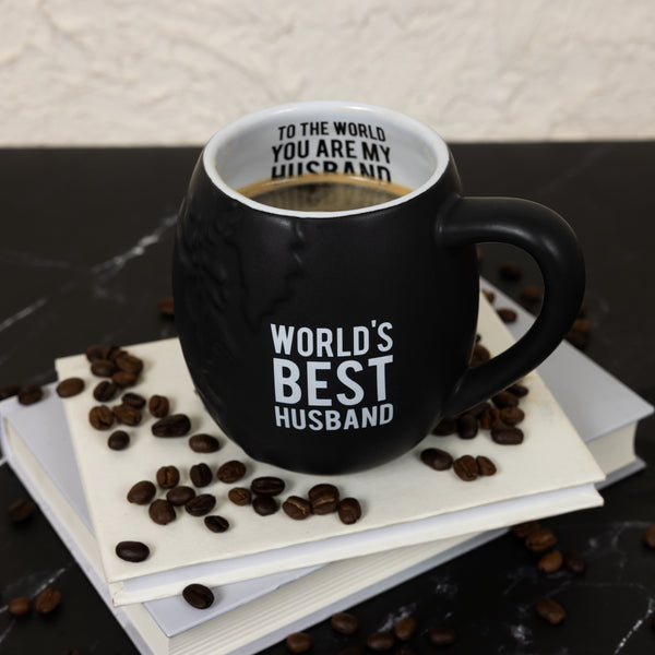Pavilion Gift Company World's Best Husband 20 Oz Embossed Mug